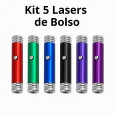 Mini Lanterna 3 em 1 | LED + Laser + Detector de Nota Falsa | Portátil e Econômica