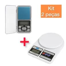 Balança Digital de Cozinha + Balança de Bolso de Alta Precisão