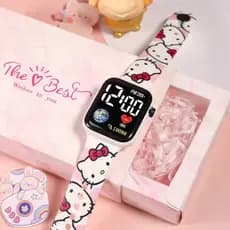 Relógio Eletrônico Digital De Hello Kitty Estudantil Para Meninas