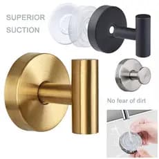 Ventosa Gancho Forte Vácuo Banheiro Suporte De Toalha À Prova Dwaterproof Água Aço Inoxidável Reutilizável Cabide Parede