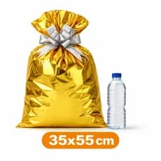 Saco Presente Metalizado liso Tamanho 35x54 C/ 10/25/50 e 100 unid.