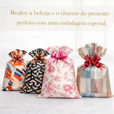 Saco para Presente Decorado Feminino/Masculino 89 x 120