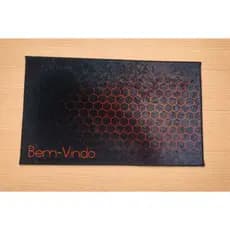 Tapete  Capacho Bem vindo Porta de Entrada  capacho antiderrapante toque veludo estampa brilho