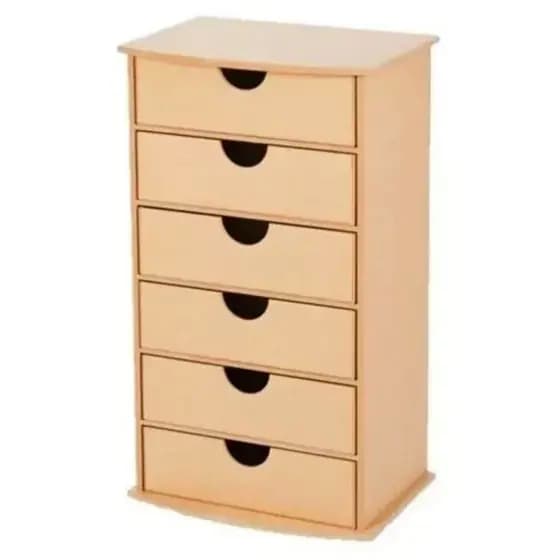 Organizador 6 Gavetas Sapatos Roupas Toalhas Gaveteiro Mdf