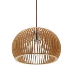 1 Lustre Novo Florença em Mdf Cru Luminária Grande Elegante