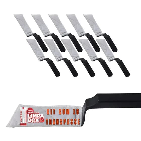 Kit 10 Limpador De Vidro Transpasse Espatula Janela Box