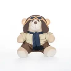Urso de Pelúcia Aviador 20cm – Cores Variadas, Macio e Presente Criativo