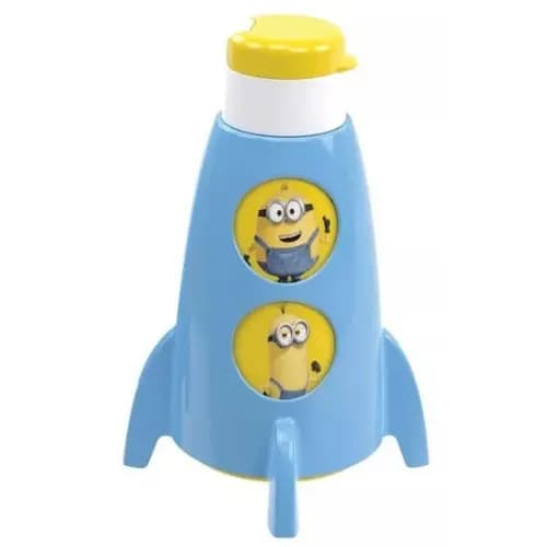 Garrafa Squeeze De Plástico Minions Foguete De 320ml