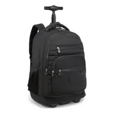 Mochila Rodinha C Alças Kika Notebook Escolar Juvenil 2675- H PRETO