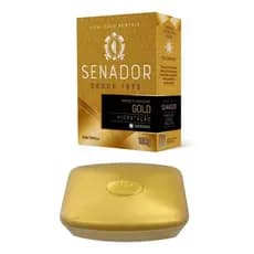 Presente Dia Dos Pais Senador Gold 3 Sabonetes + Saboneteira