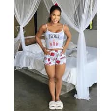 Conjunto Pijama Blogueira Pijama de Alcinha Pijama Estiloso Feminino Alça