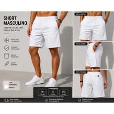 Short Masculino Bermuda Tactel Elastano Academia Treino Praia