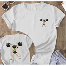 Camiseta Fitness Feminina Academia PODEROSA DOCINHO 100% Algodão