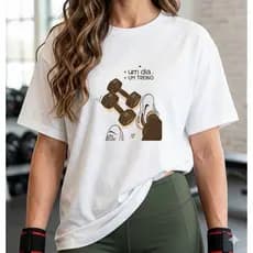 Camiseta Feminina Treino Fitness Leve Algodão Premium