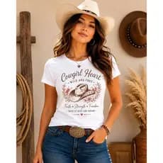 Camiseta Feminina Country Girls Moda Agro Rodeio - 100% Algodao