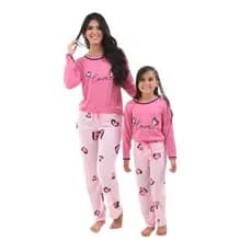 Pijama mae e filha Longo Feminino Inverno pijama mae e filha inverno tal mãe tal filha inverno mãe/filha