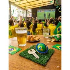 Chaveiro de bola do Brasil,jogo,bola,copa do mundo,chaveiro,3d,lembrancinha