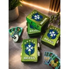 Caixa porta figurinhas da copa do mundo/caixa/figurinha/3d/copa do mundo/futebol