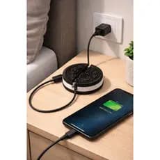 organizador grande, estilo bolacha, para cabos de celulares maiores/organizador/cabos/usb/celular/3d/carregar