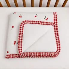 Manta Bebe Macia Quentinha Dupla Face Estampada Tricoline Babado Excelente Para Cobrir Bebe