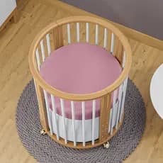 LENÇOL BERÇO CRESCER SLEEPER 1 FAZE COM ELASTICO SERVE PRA QUALQUER BERÇO REDONDO 1 FAZE