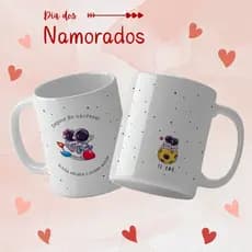 CANECA PERSONALIZADA PORCELANA DIA Dos NAMORADOS- Presentes cerâmica 325ml