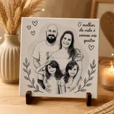 QUADRO AZULEJO COM FOTO DECORATIVO SUA ARTE AQUI- 15X15