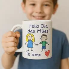 CANECA PERSONALIZADA PORCELANA DIA DAS MÃES  -325ML