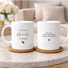 Caneca Padrinhos & Dindos – Convite Personalizado 325ml