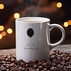 CANECA PERSONALIZADA PORCELANA ANIVERSÁRIO