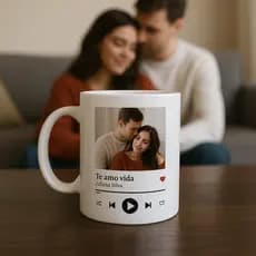 CANECA PERSONALIZADA CALENDÁRIO NAMORADOS, CASAMENTO PRESESTES CERÂMICA 325ml