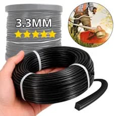 10 Metros Fio Nylon 3.3mm Extraforte Quadrado para Roçadeira