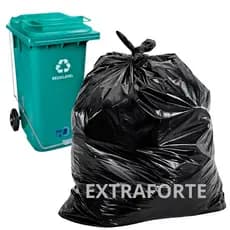 Saco Lixo Uso Extraforte 200 Litros C/ 50un 12 Micras 100x140cm