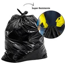Saco Lixo Reforçado 50 Litros Com 100un Boca Larga 63x80cm