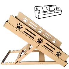 Rampa Pet Antiderrapante com 4 níveis de regulagem com grade de proteção, produzida em MDF, Artmea