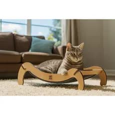 Cama Rede Suspensa De Chão Para Pet Gatos Todas Raças com Design Moderno, resistente, MDF carpete