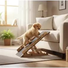 Rampa Escada Pet Antiderrapante - Dobrável, Regulável em 4 Alturas, Ideal para Cães e Gatos
