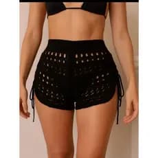 SAIDA FEMININO SHORT TRICÓ FEMININO TENDÊNCIA
