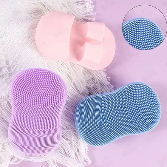 Mini Dedo Rosto Escova Manual Cabelo Macio Silicone Limpeza Massagem N9t3