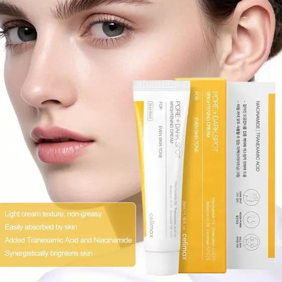 Creme Iluminador Para Poros + Manchas Escuras | Com Niacinamida , Ácido Tranexâmico , TXA , Minimizador De , Não Irritan