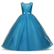 Fofo elegante charmoso crianças meninas concurso vestido longo bebê menina festa casamento formal dama de honra princesa renda vestidos de aniversário 4-14 anos