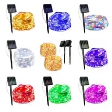 Luzes solares de fada de corda 30m 300LED / 5M 50 LED impermeável exterior Garland lâmpada de energia solar Natal para jardim decoração de casa