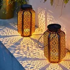 Luz Solar Led Para Jardim Exterior De Ferro Retro Vintage Arte Lanterna Pátio Decoração De Luzes De Árvore Pendurada Lâmpada