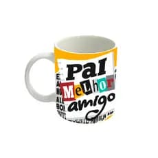 Caneca Cerâmica Tipos de Pais Pai Melhor Amigo 300ml