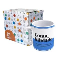 Caneca Cerâmica Profissões Contabilidade 300ml