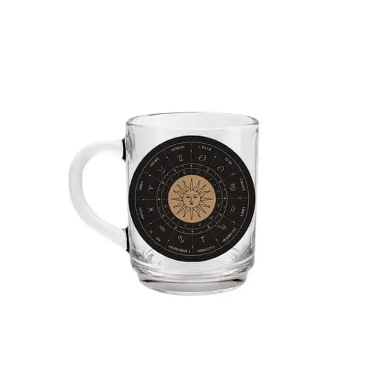 Caneca de Vidro Lisa Zodíaco 245ml