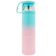 Garrafa Térmica em Aço Inox Gratidão Com Caneca 470ml
