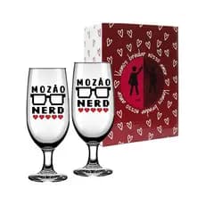 Kit 2 Taças de Cerveja Mozão Nerd 300ml