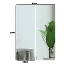 Espelho Grande Retangular Moderno Kit 2 Peça 20x50cm Espelho Decorativo Vidro Legítimo Imagem Nítida