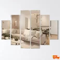 Espelho Grande Para Sala Kit 50x95cm - Painel Decorativo Retangular Imagem Nítida
